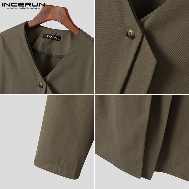 Áo khoác vest INCERUN tay dài thời trang cho nam | BigBuy360 - bigbuy360.vn