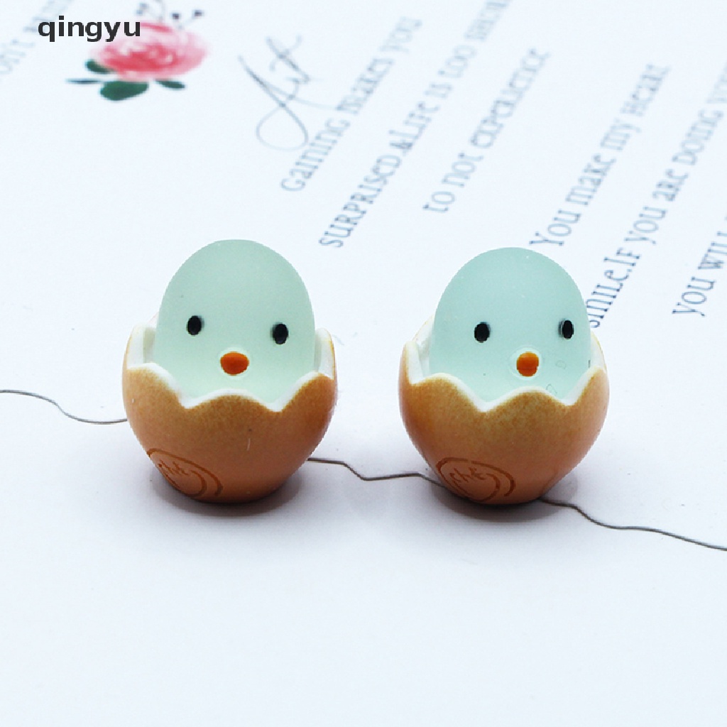 Bộ 2 Đồ Chơi Trang Trí Hình Gà Con Phát Sáng Trong Bóng Tối DIY