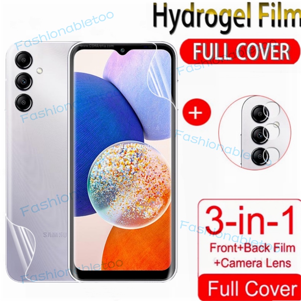 Kính Cường Lực 3 Trong 1 Bảo Vệ Ống Kính Máy Ảnh Sau Cho Samsung Galaxy M14 M54 M34 M 14 M 54 M 34 SamsungM14 SamsungM54 4G 5G