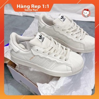 Giày adidas superstar das sò màu kem, giày thể thao adidas sò trắng full box bill sz:36-43