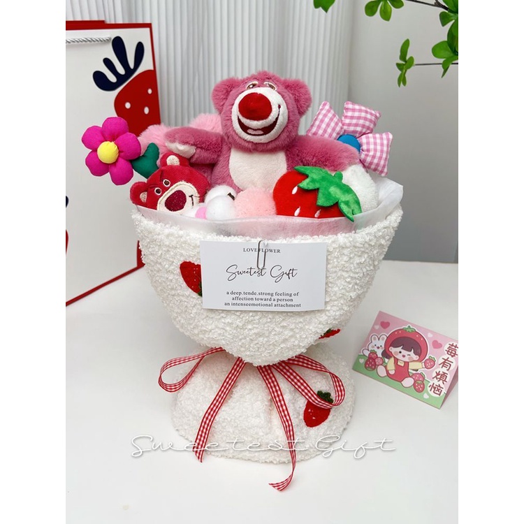 Búp Bê Nhồi Bông Hình Gấu Hoạt Hình Dễ Thương Dùng Làm Quà Tặng Sinh Nhật