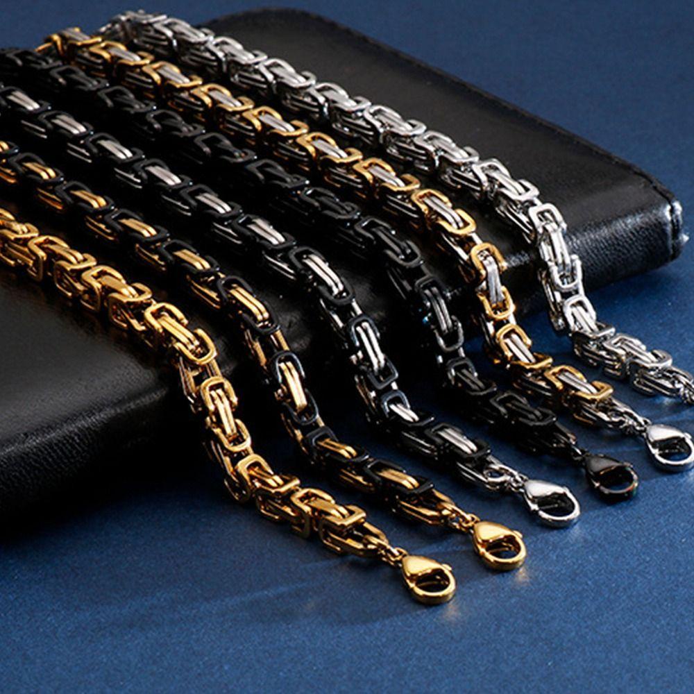 USNOW Vòng Tay Thép Titan Thiết Kế Dạng Xích Cổ Điển Vui Nhộn Cho Nam