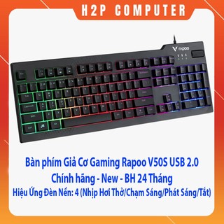 Bàn phím giả cơ gaming rapoo v50s usb 2.0 - new - chính hãng - bh 24 tháng