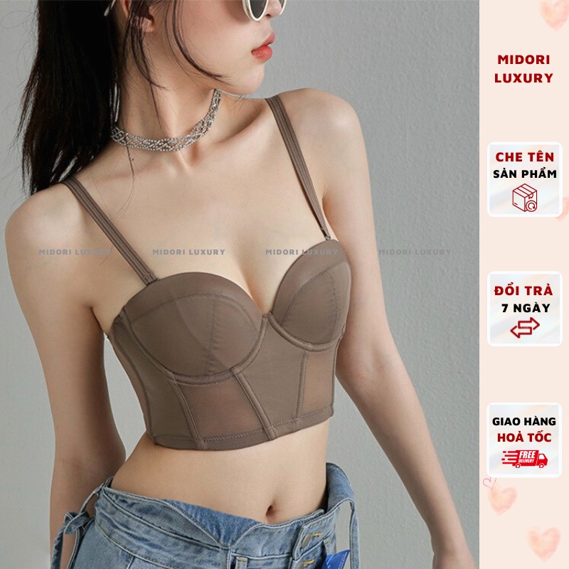 Áo Bra Corset Định HÌnh Nâng Ngực Tạo khe Có mút gợi cảm C7