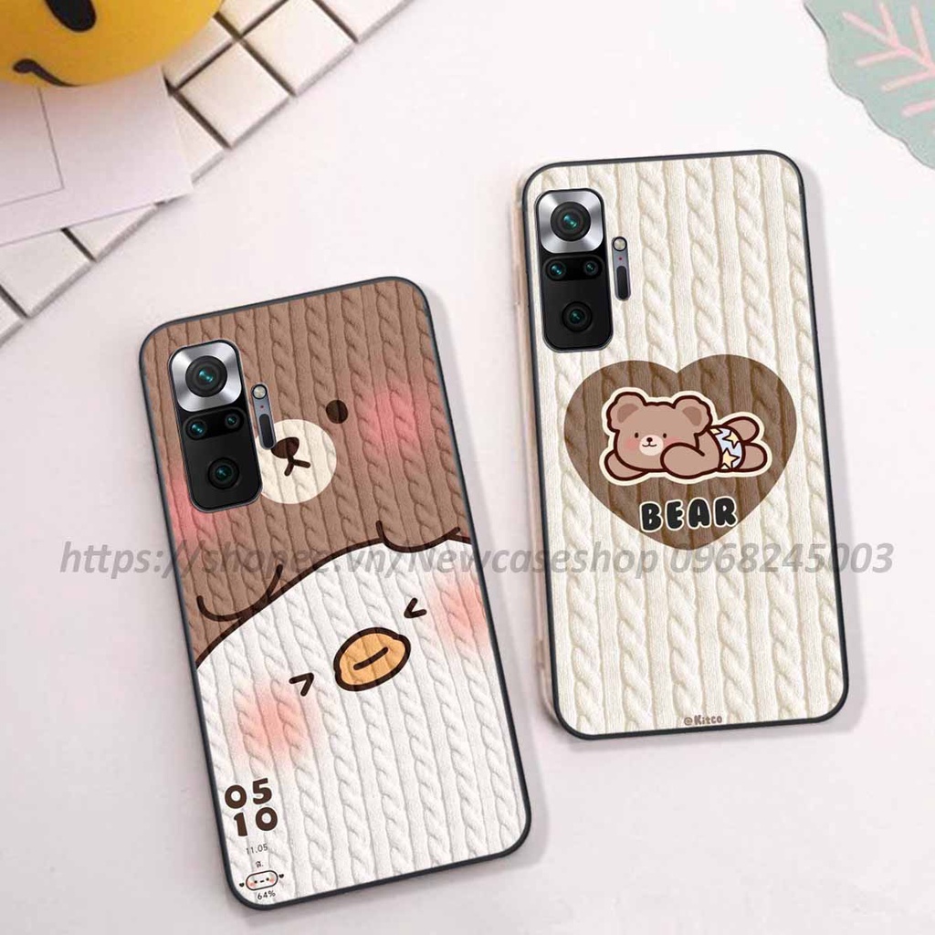 Ốp lưng Xiaomi Redmi K20 / K20 Pro / MI 9T in hình họa tiết len Bear Cute
