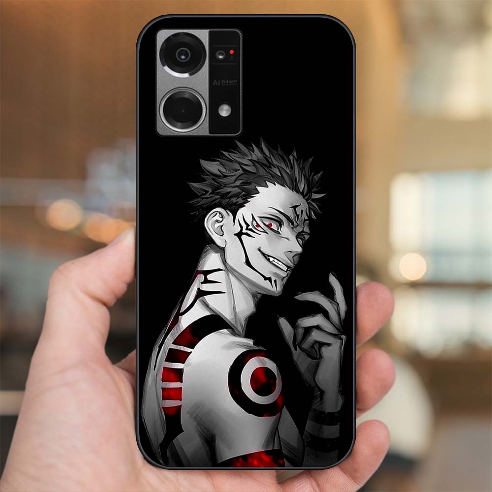 Ốp lưng Oppo Reno 7 4G viền đen in hình Sukuna Yuji Jujutsu Kaisen Chú Thuật Hồi Chiến