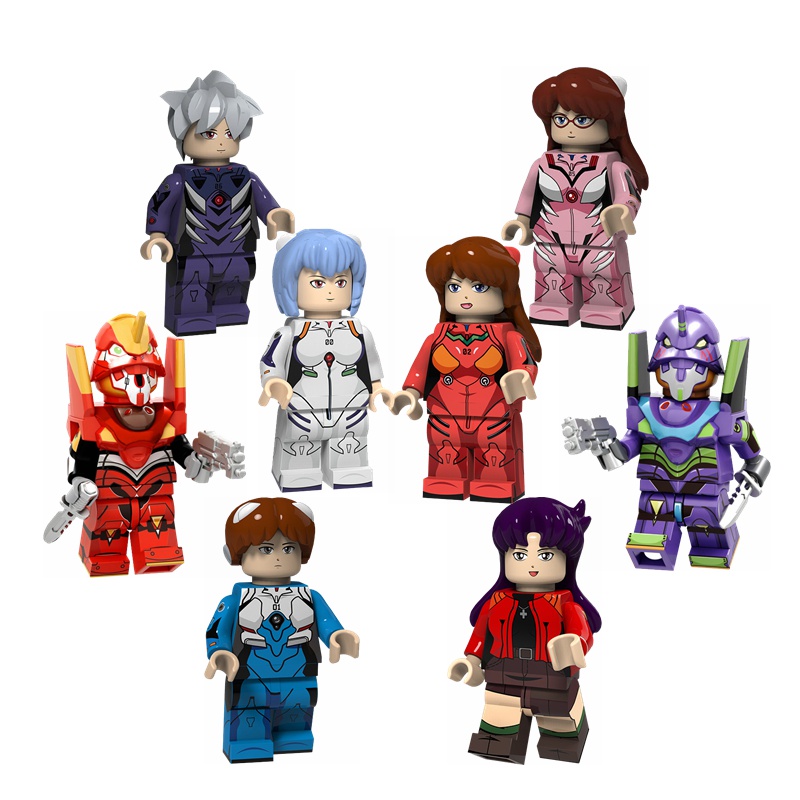 Neon GENESIS EVANGELION EVA Ayanami Rei Đồ Chơi Xếp Hình DIY Giáo Dục Cho Trẻ Em