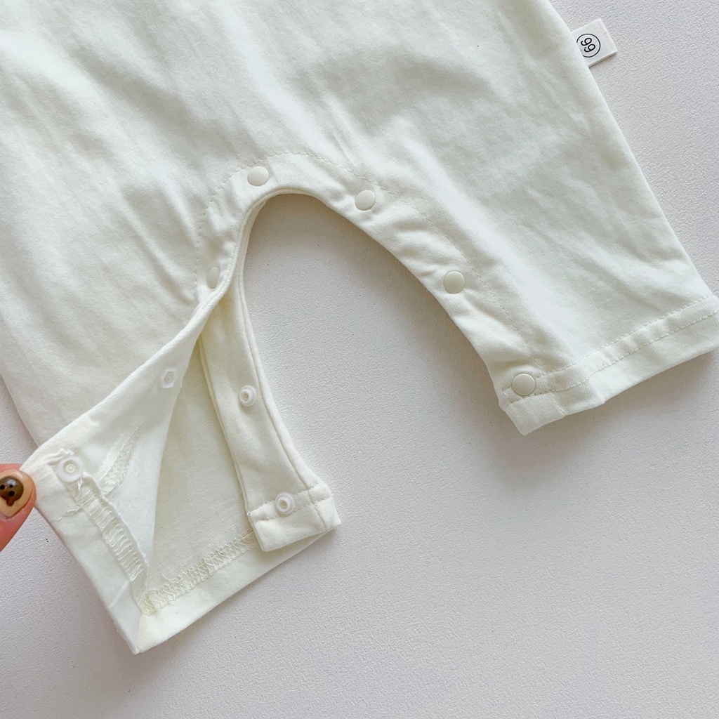 Bộ Áo Liền Quần Tay Dài In Hoạt Hình Dễ Thương Thời Trang Xuân Thu Cho Bé Sơ Sinh