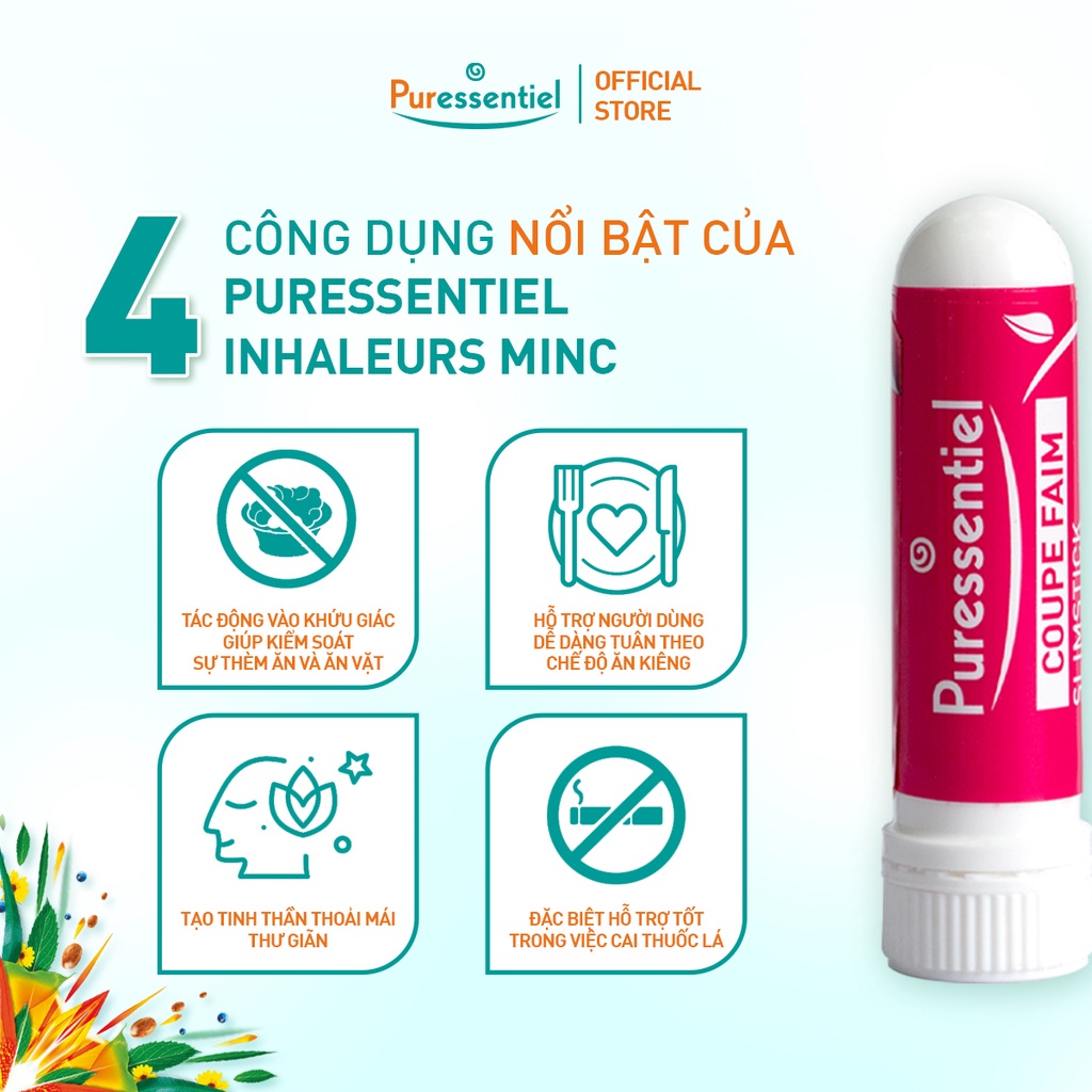 [HB GIFT] Ống Hít Giảm Cảm Giác Thèm Ăn Hỗ Trợ Giảm Cân Puressentiel Inhaleurs Minc 1ml