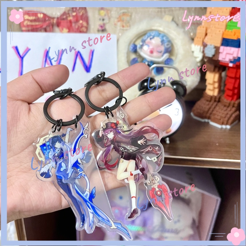 Genshin Impact Yelan Hutao Scaramouche Nahida Zhongli Al Haitham Cosplay Nhân vật dễ thương Mặt dây chuyền Acrylic Mặt dây chuyền Túi chìa khóa Người hâm mộ Quà tặng