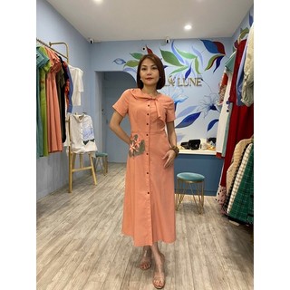 Đầm đũi sợi tự nhiên thiết kế hoạ tiết vẽ tay