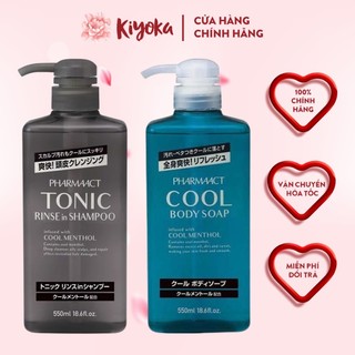 [NỘI ĐỊA NHẬT] Dầu Gội | Sữa Tắm Cho Nam PHARMAACT COOL TONIC Nhật Bản - 550ml