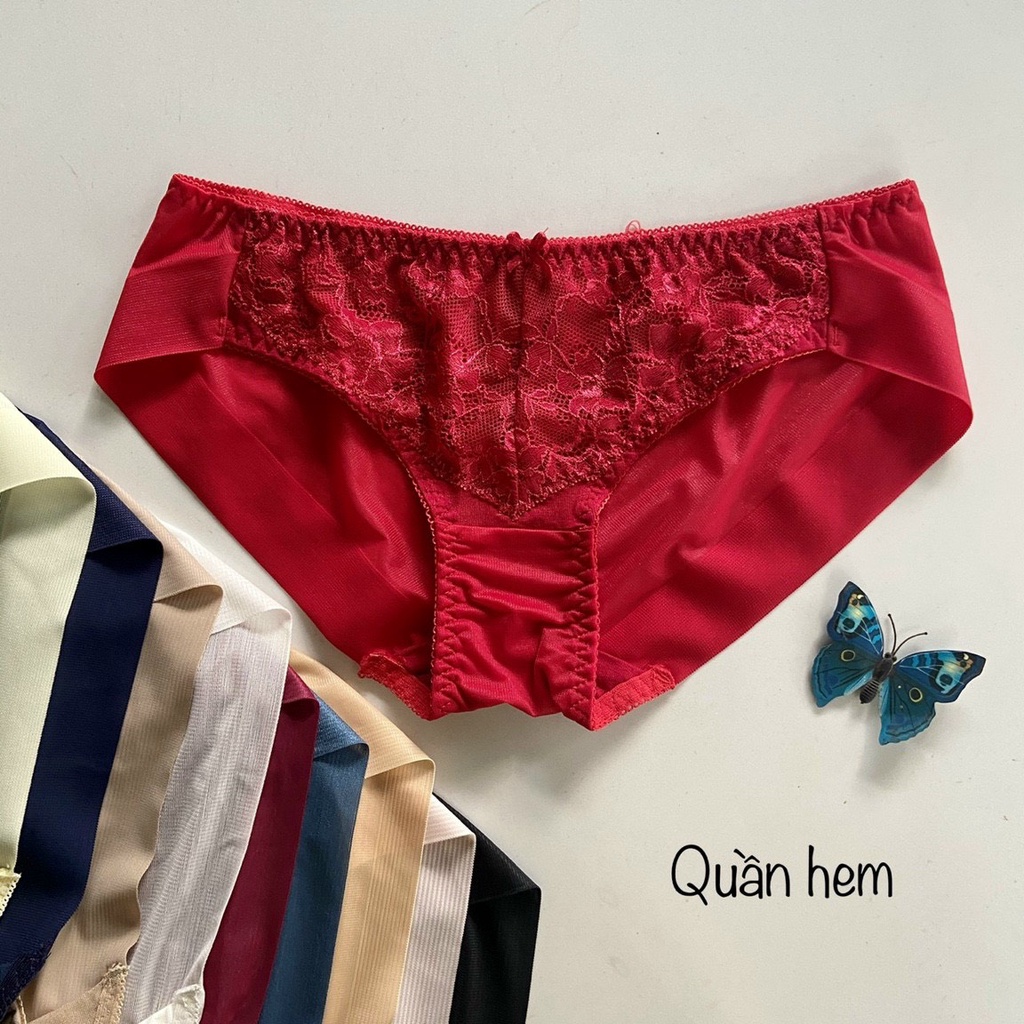 10 cái quần lót hem phối ren