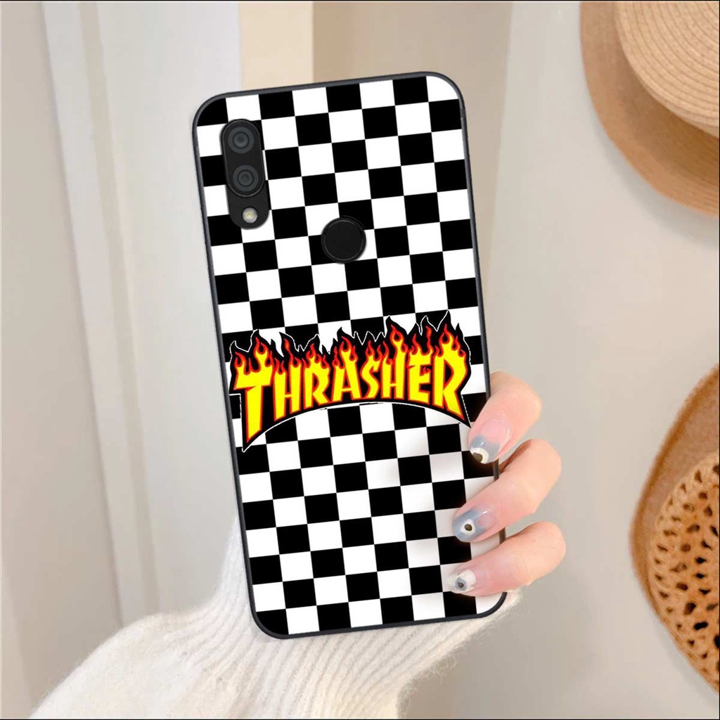 Ốp lưng Xiaomi Redmi 7 hình caro, thời trang hàng hiệu cao cấp, vỏ ốp rẻ đẹp