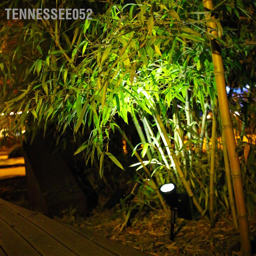 [Hàng HOT] Bộ 2 Đèn Sân Vườn - Đèn Spotlight năng lượng mặt trời 4LED Chế độ đơn Chiếu sáng cảnh quan chống nước【Tennessee052】