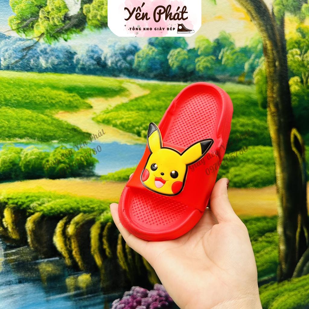 Dép Lê Bé Trai Và Bé Gái Hình Pikachu Từ 2-7 Tuổi Siêu Nhẹ , Dép Quai Ngang Cho bé Chống Nước MS2027