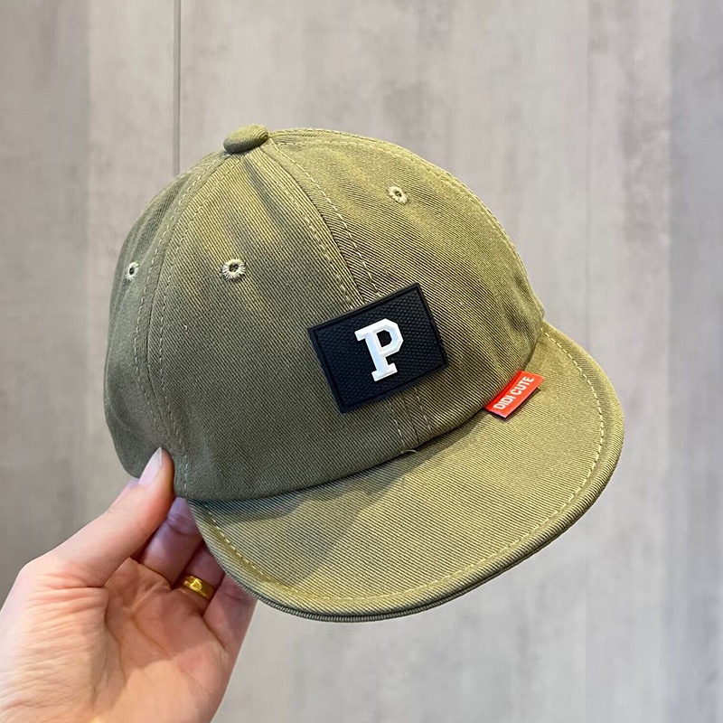 Mũ Da Mềm Mại In Chữ Thời Trang Xuân Hè Cho Bé Trai