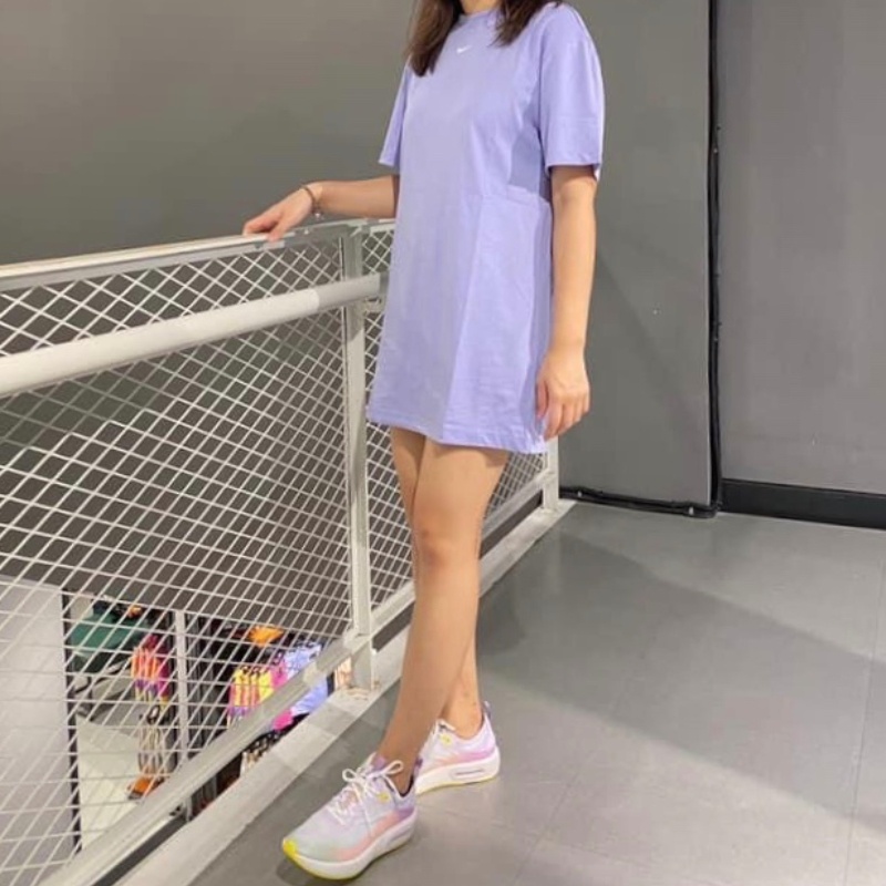 Đầm Thể Thao Nike 100% Chính Hãng Cổ Polo Dáng Rộng Vải Cotton Thoải Mái Cho Nữ CJ2243