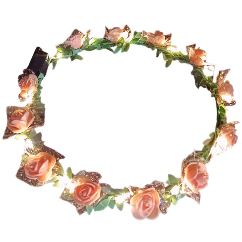 Băng Đô Cài Tóc Hình Vương Miện Đính Hoa Nhiều Màu Tùy Chỉnh Cho Nữ