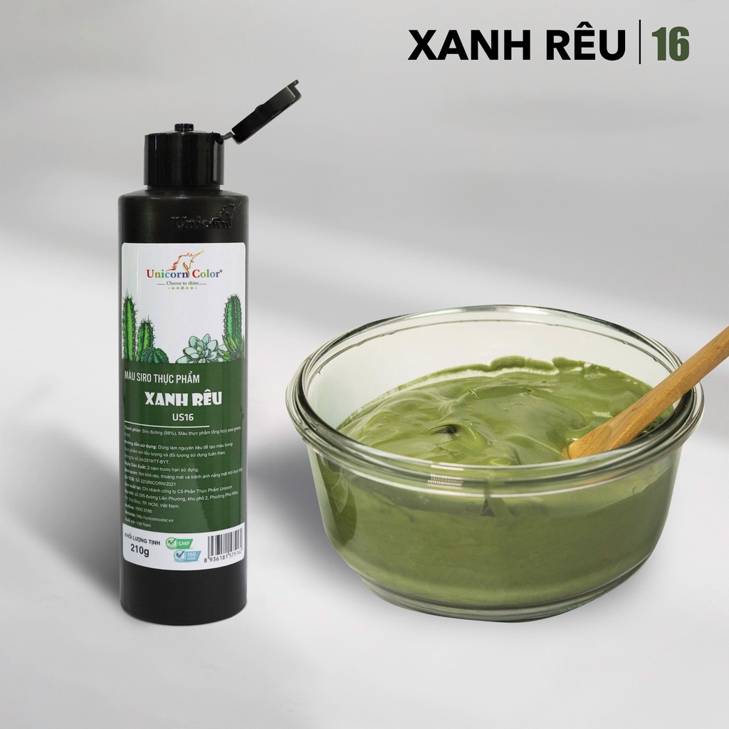 Màu Thực Phẩm Xanh Xanh Rêu Unicorn Không Đắng 210gr A16