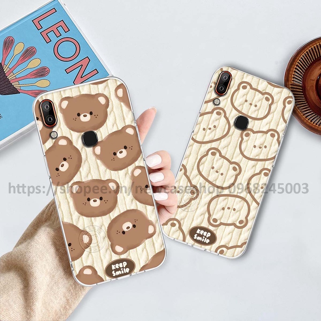 Ốp lưng Vsmart Active 1 / Active 1 Plus / Active 3 in hình họa tiết len Bear Cute