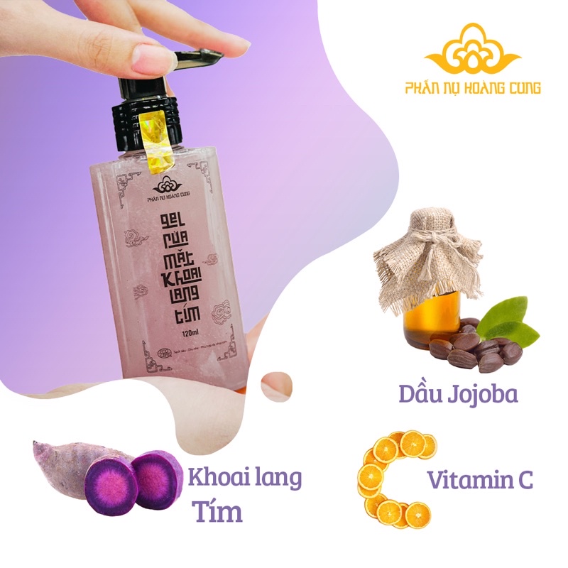 Gel Rửa Mặt Khoai Lang Tím Phấn Nụ Hoàng Cung 120ml