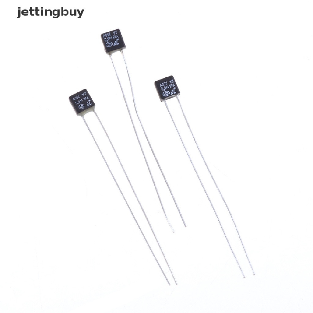 Bộ 10 Cầu Chì Nhiệt Vuông Màu Đen Có Đèn LED 2A 250V 115 120 125 130 135 140 145 150 Độ QDD