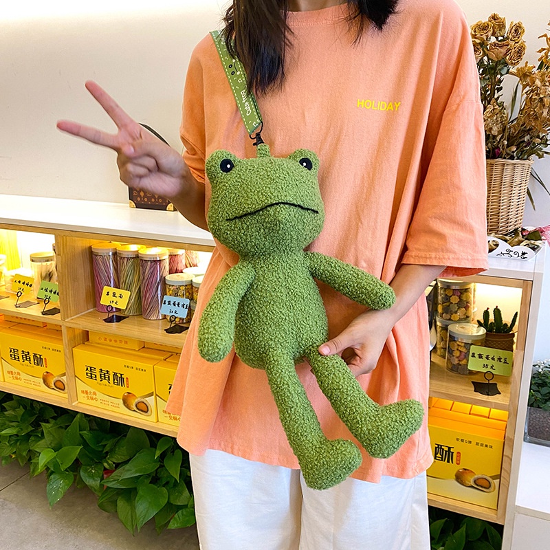 Túi Ếch Bông Đeo Chéo Ngộ Nghĩnh Xinh Xắn