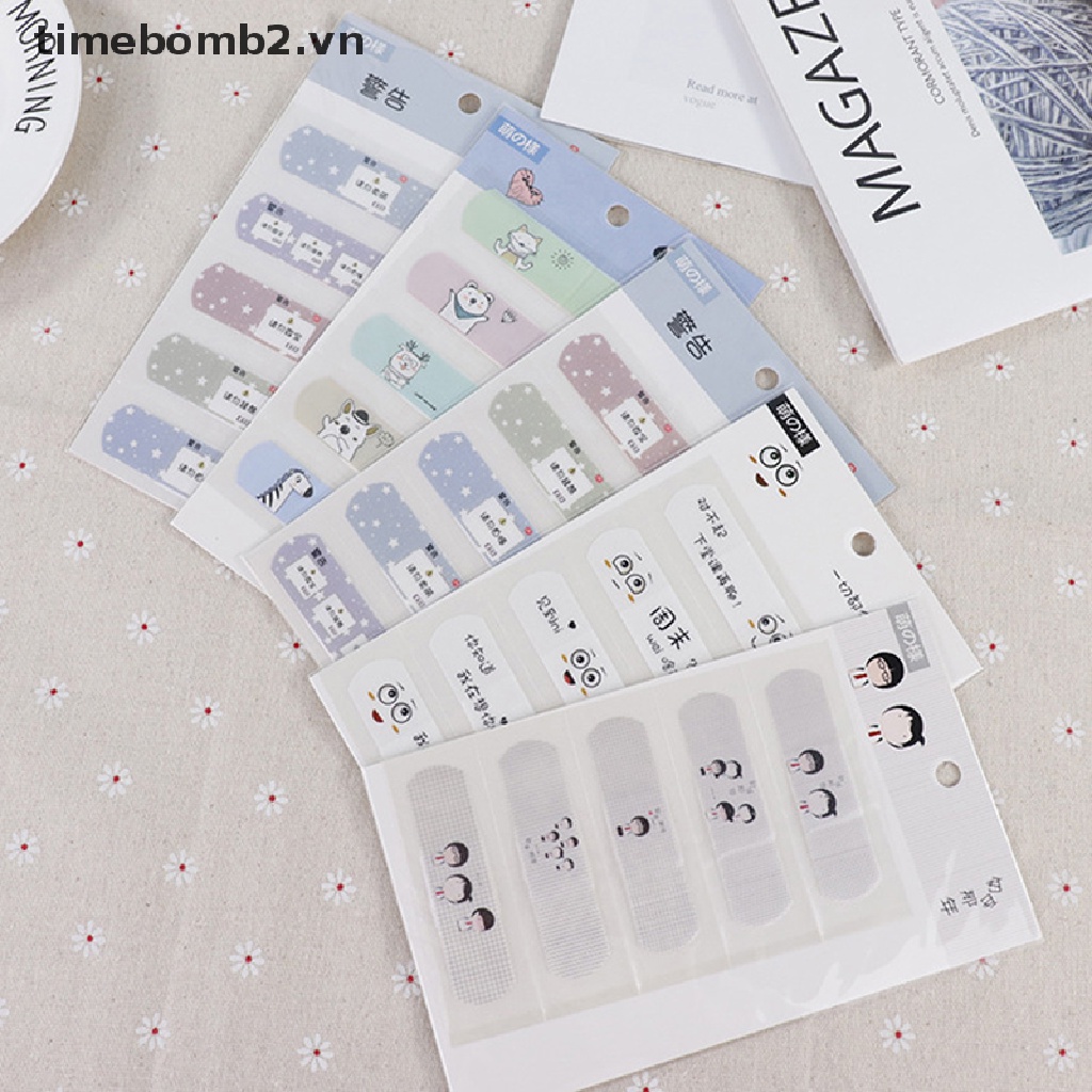 Bộ 5 Băng Cá Nhân Chống Thấm Nước Họa Tiết Hoạt Hình Cho Bé