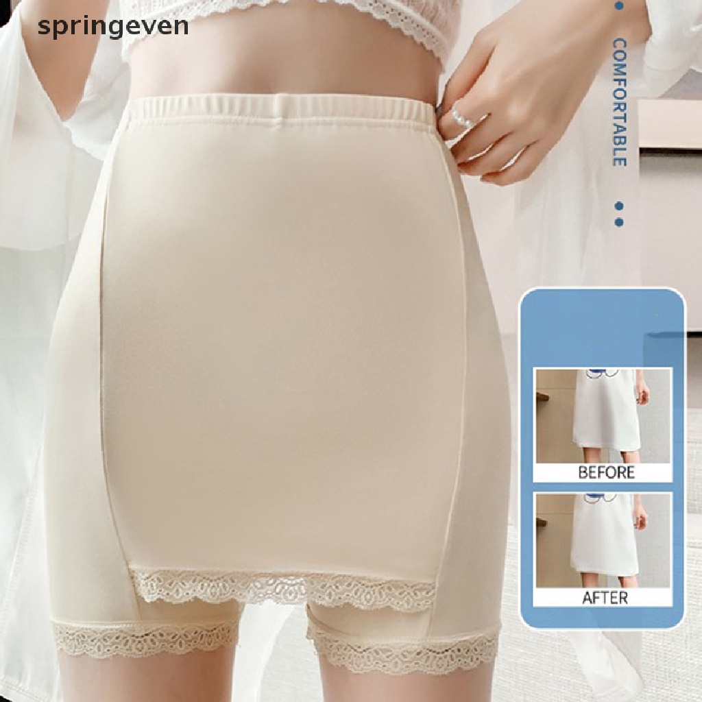 Quần Short An Toàn Lưng Cao Co Giãn Không Đường May Viền Ren Thời Trang Xuân Hè Mới Cho Nữ