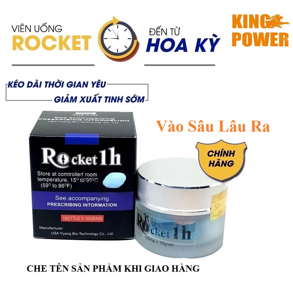 Rocket 1h - Cực Mạnh - Tăng Cường Sinh Lý Cho Nam - Kéo Dài Thời Gian Q.Hệ - Thể Hiện Bản Lĩnh Phái Mạnh