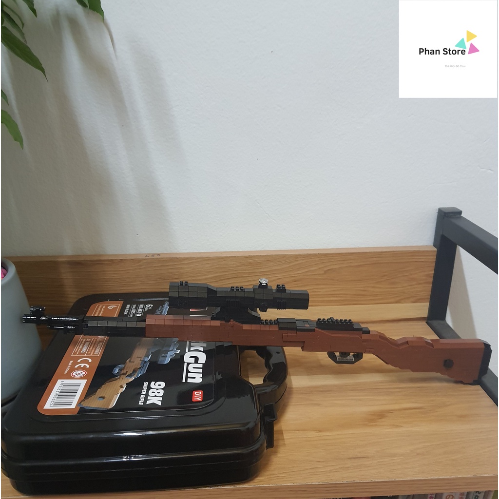 (Tặng búa) Bộ đồ chơi lắp ráp mô hình kiểu LEGO súng 98K Sniper Rifle [Quà tặng bé]