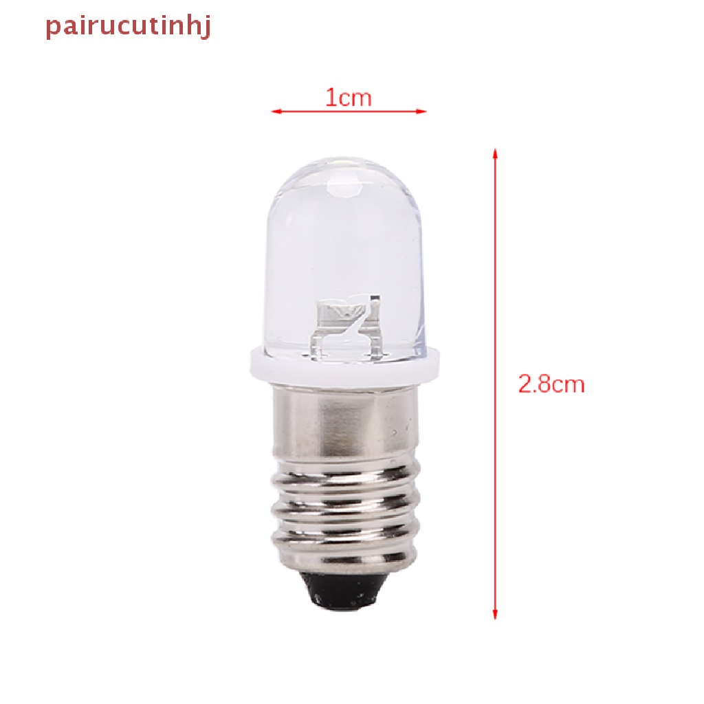 5 Bóng Đèn Led E10 DC 3V 4.5V Ánh Sáng Trắng Cao Cấp