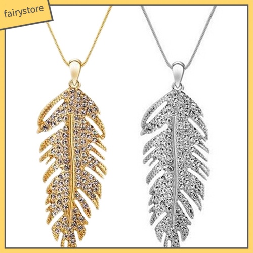 Vòng cổ HợP Kim HìNh Lông Vũ ĐíNh Đá ThờI Trang (1 CáI)