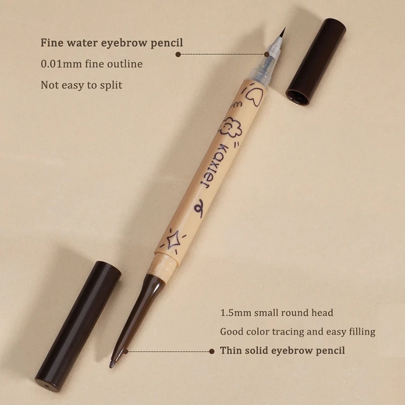 Bút Kẻ Lông Mày KAXIER 2 Trong 1 0.01 Siêu Mỏng Mịn Màng Sắc Tố Cao
