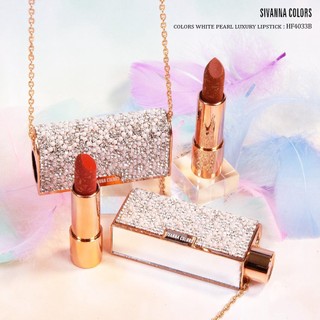 ❃⊙Sivanna Colors Green Pearl Luxury Lupstick 3.8g HF4033 Son Lì SIVANNA COLORS Vỏ Nhũ Kim tuyến cao cấp
