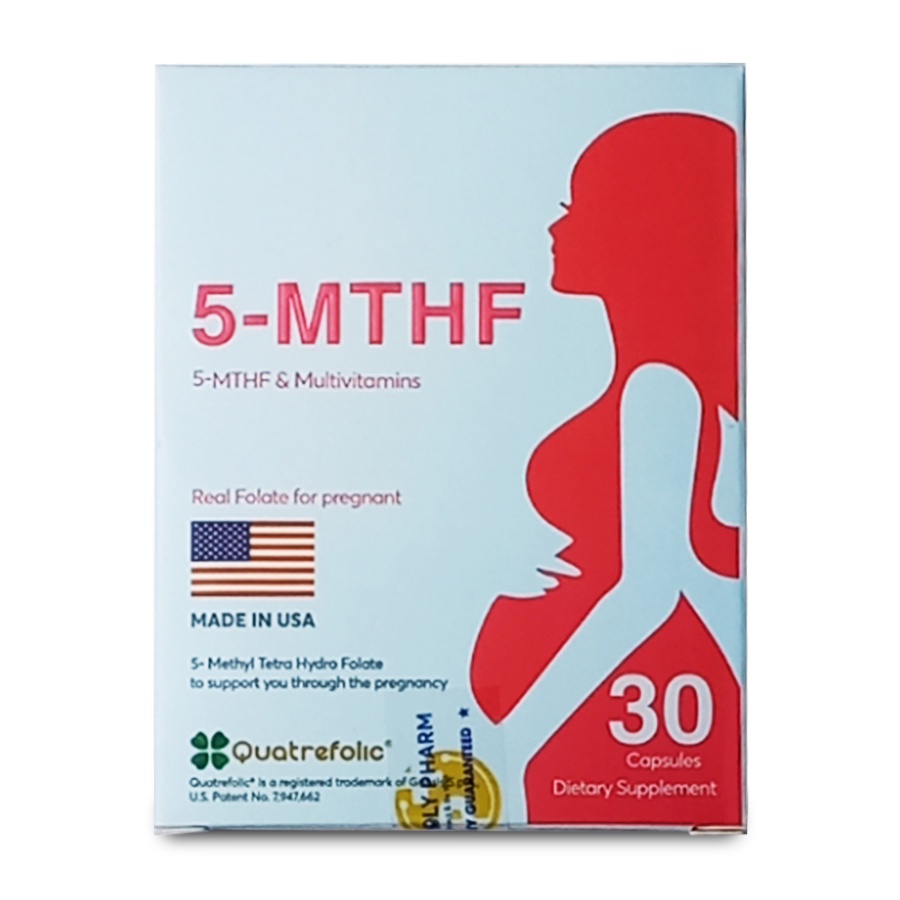 5 – mthf &amp; multivitamin hộp 30 viên nang quatrefolic mỹ