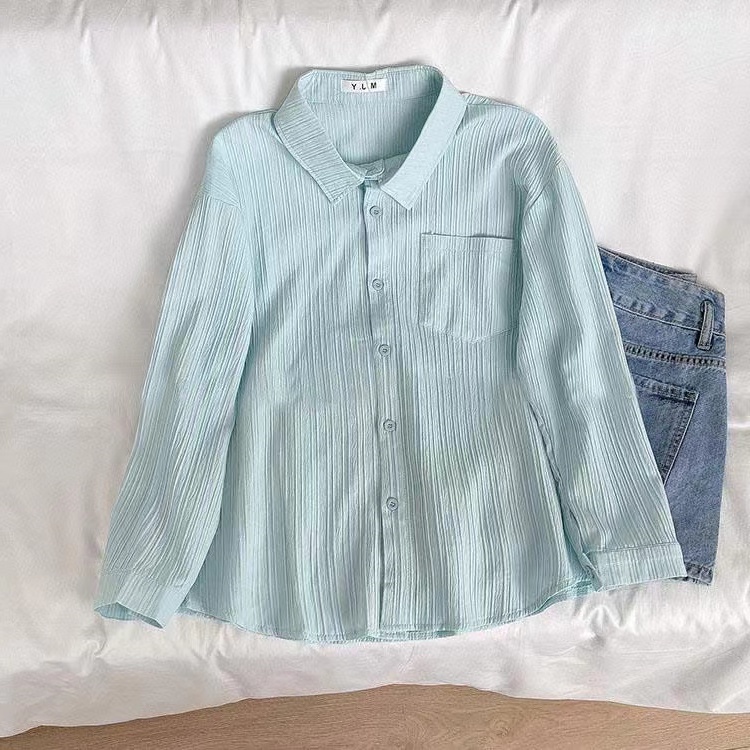 Áo Sơ Mi Nữ Tay Dài Kẻ Sọc Thời Trang Thanh Lịch Cho Nữ