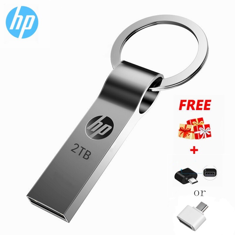 Ổ Đĩa Flash HP USB 3.0 2TB Tốc Độ Cao Bằng Kim Loại Chống Nước Kèm Túi Đựng