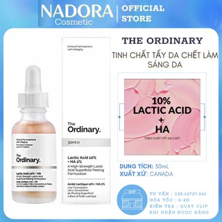 Tinh Chất Tẩy Tế Bào Chết Và Cấp Nước The Ordinary Lactic Acid 10% + HA
