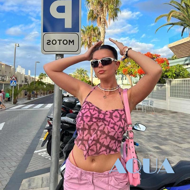 Áo Lửng Hai Dây Hở Lưng Dáng Ôm Gợi Cảm Cho Nữ