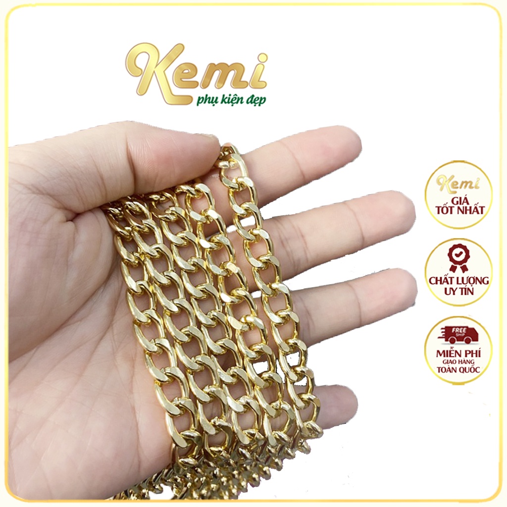 Dây xích mài nhỏ hình oval xoắn phẳng 6mm