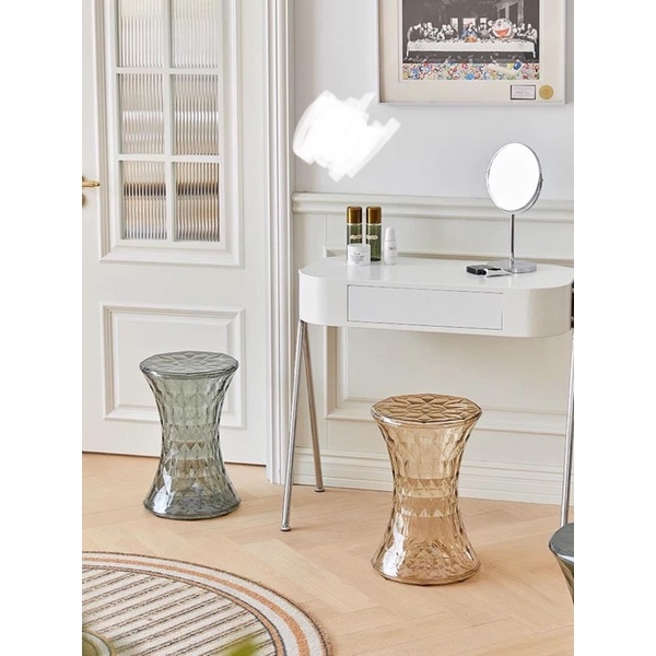 Crystal stool , ghế đẩu acrylic vân pha lê