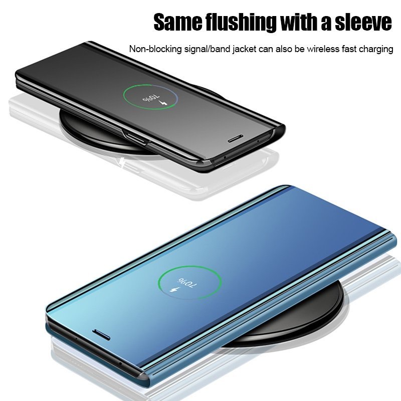 Ốp Điện Thoại Nắp Gập Tráng Gương Thông Minh DY2 Cho Xiaomi Mi 6 6X A2 MIX 2 3 MAX 3 Pocophone F1
