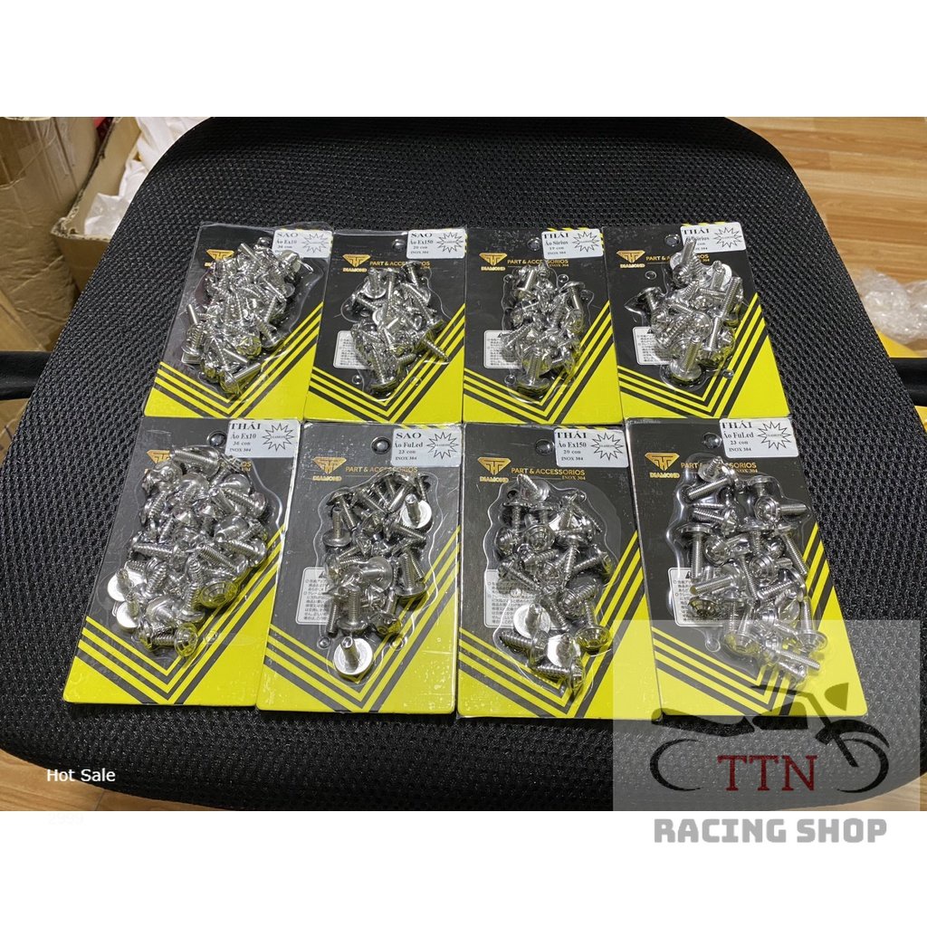 Ốc Salaya Full dàn áo các dòng xe - Inox 304 - Salaya