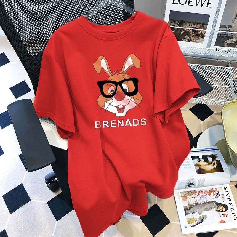 NRVP Áo thun 100% cotton tay ngắn dáng suông in họa tiết trẻ trung thời trang unisex size 5XL