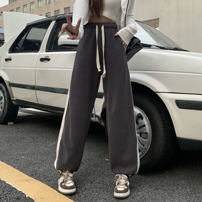 ZHELIHANGFEI Quần Legging Lưng Cao Ống Rộng Thời Trang Cho Nữ