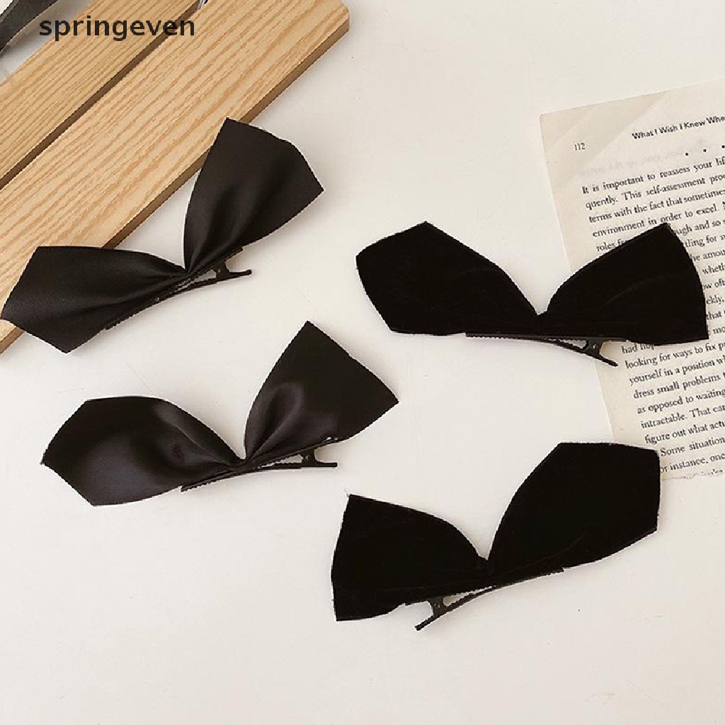 Bộ 2 Kẹp Tóc Màu Đen Kiểu Dáng Đáng Yêu Cho Bé Gái