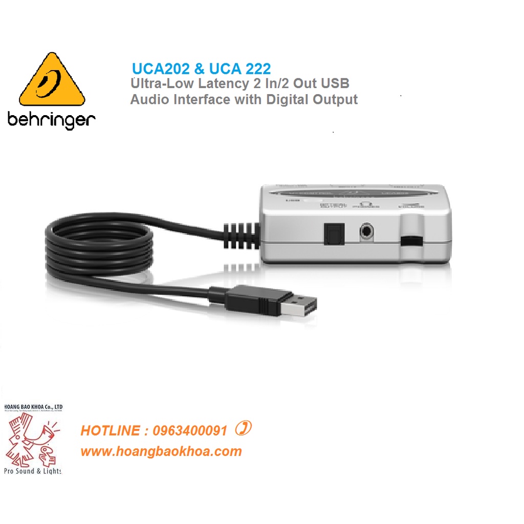 UCA202 USB Audio Interfaces Behringer -Bộ chuyển đổi 48 kHz độ phân giải cao chất lượng âm thanh cao cấp