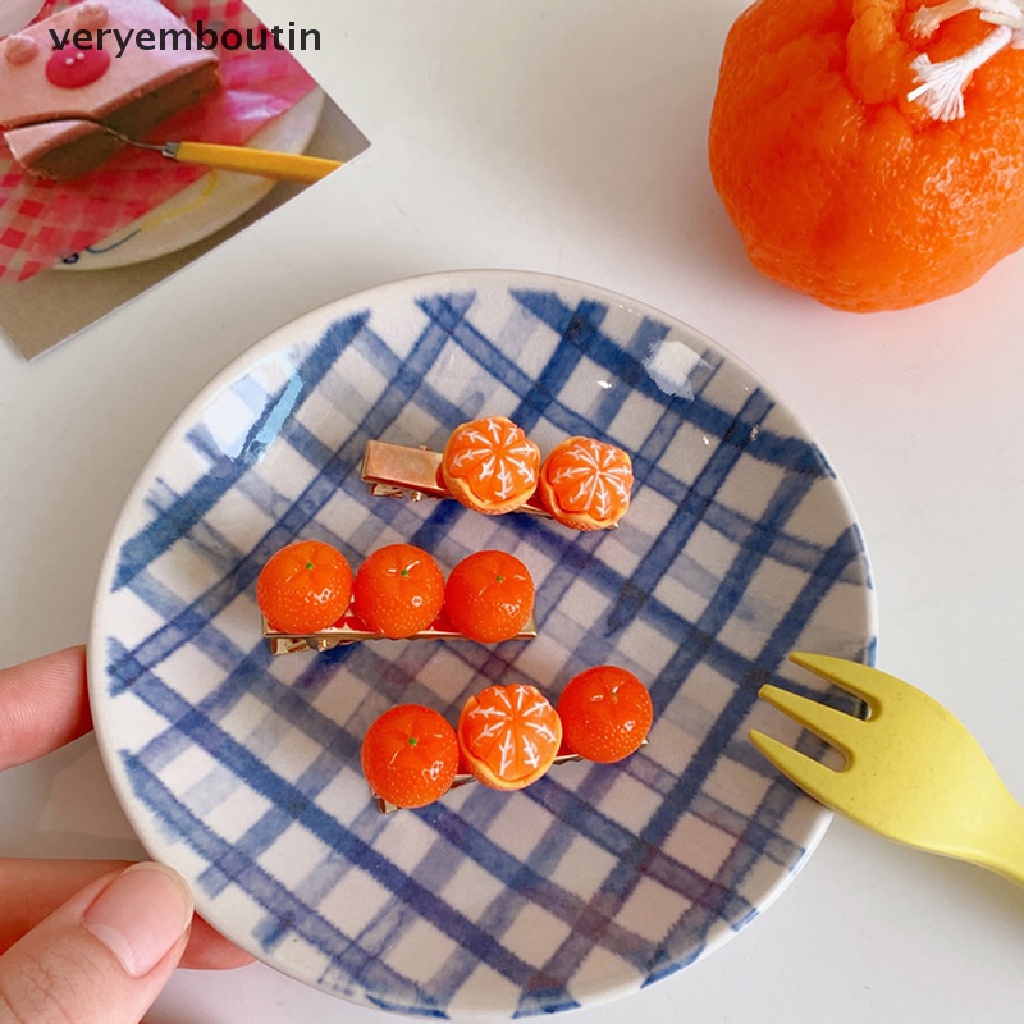 Kẹp Tóc Hình Trái Cam Ngộ Nghĩnh Cho Bé